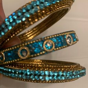EXQUISITE GREEN  STONES BANGLES!